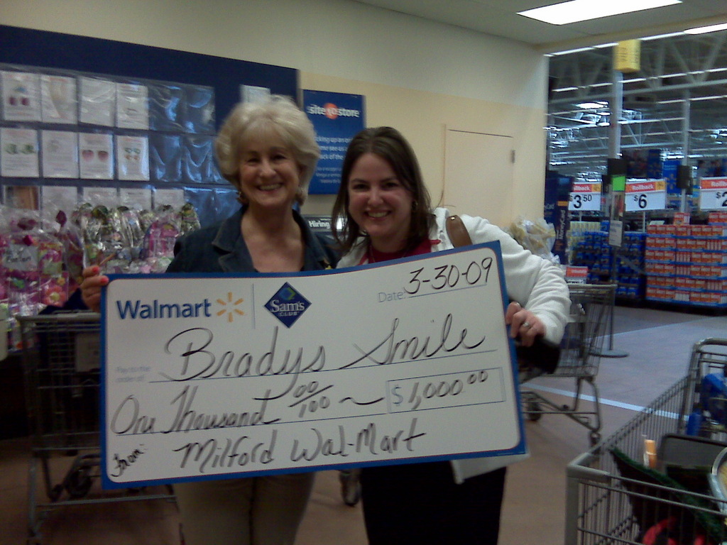Annie Accepting Donation